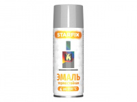 Краска-эмаль аэроз. термостойкая силиконовая серебристый STARFIX 520мл