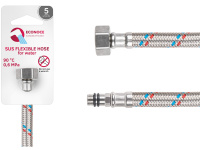 Подводка гибкая, SUS, иголка м10 короткая - гайка 1/2" 80 см ECONOCE