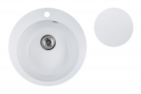 Мойка кухонная из искусственного камня POINT белый 495х495 мм, AV Engineering