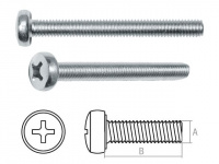 Винт М4х60 мм полусф. головка, цинк, DIN 85 неполн резьба (250 шт в карт. уп.) STARFIX