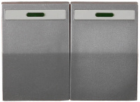 СВЕТОЗАР Эффект, без вставки и рамки, двухклавишный выключатель (SV-54435-SM)