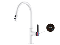 Смеситель для кухни (Lt) D35, серия Rose белый + черный, a-five