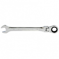 Ключ комбинированный трещоточный, 12 мм, CrV, шарнирный, зеркальный хром Matrix Professional