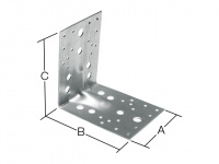 Уголок крепежный усиленный 55х70х70 мм KUU 1.8 мм белый цинк STARFIX