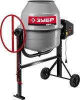 ЗУБР 220 л, 1000 Вт, бетоносмеситель с чугунным венцом (БМЧ-220)