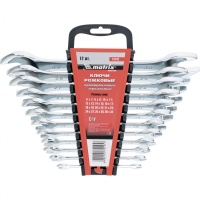 Набор ключей рожковых 12 шт, (6-32мм) CrV, EllipticaL зеркальное хромирование Matrix