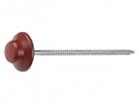 Гвоздь для битумного еврошифера 2.5х70 красный круглый (100 шт в упак)