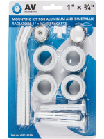 Комплект для монтажа алюминиевых и биметаллических радиаторов 1" 3/4", 3-кронштейна, AV Engineering