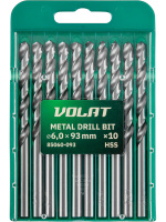 Сверло по металлу ц/х 6.0х57х93 мм HSS, комплект из 10-ти шт ВОЛАТ