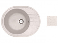 Мойка кухонная из искусственного камня RIO песочный, 570х450 мм, AV Engineering