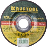 KRAFTOOL 115 x 0.75 x 22.2 мм, для УШМ, Круг отрезной по нержавеющей стали (36252-115-0.75)