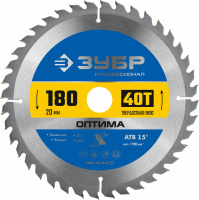 ЗУБР Оптима 180 x 20мм 40Т, диск пильный по дереву