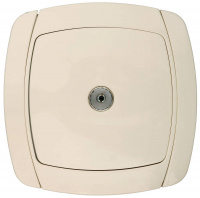 СВЕТОЗАР City light, телевизионная, одинарная в сборе, цвет бежевый, электрическая розетка (SV-54215-B)