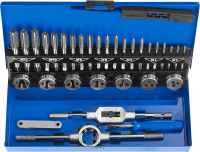 ЗУБР 32 предм., сталь Р6М5, набор метчиков и плашек, Профессионал (28110-H32)