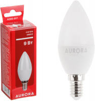 Лампа светодиодная C37 СВЕЧА 9Вт 230В E14 4500K AURORA