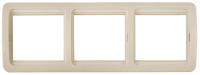 СВЕТОЗАР Гамма, тройная, горизонтальная, цвет бежевый, накладная панель (SV-54148-B)