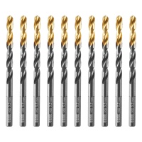 Сверло по металлу, 5,5 мм, HSS-Tin, Golden Tip, 10 шт. Denzel