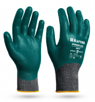KRAFTOOL ProFlex Max, M (8), полный облив, эластичные перчатки, вспененное нитриловое покрытие, 15 класс (11240-M)