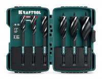 KRAFTOOL 3-Wave 6шт, набор, трехзаходные сверла по дереву с резьбовым центрующим острием (29513-H6)