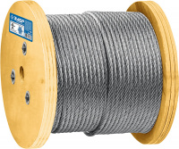 ЗУБР DIN 3060, свивка 6 х 19 + IWR, 12 мм, L 50 м, грузоподъемный стальной трос, Профессионал (30415-12)