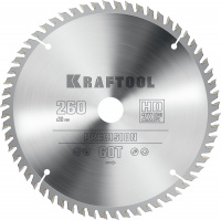 KRAFTOOL Precision, 260 х 30 мм, 60Т, пильный диск по дереву (36952-260-30)