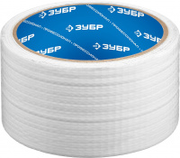 ЗУБР 48 мм, 10 м, белая, на тканевой основе, универсальная армированная лента, Профессионал (12092-50-10)