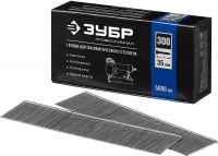 ЗУБР тип 18GA (47/300/F) 35 мм, 5000 шт, гвозди для нейлера, Профессионал (31830-35)