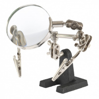 Зажим для пайки "Третья рука" с лупой Sparta