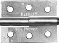 STAYER 65 x 48 x 2.0 мм, разъемная, правая, цвет белый цинк, карточная петля (37613-65-1R)