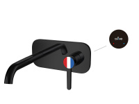 Смеситель для ванны (Lt) D35, серия Lotus черный, a-five