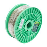 Трос металлополимерный прозрачный ПР-4.0, толщина 4.0 мм, катушка 100 метров Сибртех