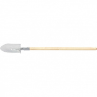 Лопата штыковая, нержавеющая сталь, 215х265х1450 мм, деревянный черенок, Сибртех