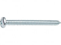 Шуруп 6.3х80 мм полусф. головка, белый цинк, острый, DIN 7981 (100 шт в карт. уп.) STARFIX