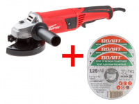 Одноручная углошлифмашина WORTEX AG 1213 в кор.+ АКЦИЯ!