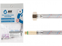 Подводка гибкая, ПВХ, иголка м10 длинная - гайка 1/2" 100 см AV Engineering