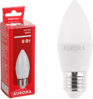Лампа светодиодная C37 СВЕЧА 9Вт 230В E27 4500K AURORA