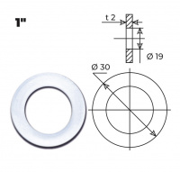 Прокладка прозрачная уплотнительная 1" (3 шт.), AV Engineering