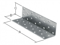 Уголок крепежный равносторонний 100х50х50 мм KUR белый цинк STARFIX