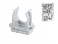 Крепеж-клипса для трубы ПВХ/ПНД 20мм (100шт) ЮПИТЕР