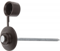 Гвоздь кровельный 2.8х70 мм с пласт. шляпкой, темно-коричн. (100 шт в пласт. конт.) STARFIX