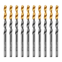 Сверло по металлу, 4,5 мм, HSS-Tin, Golden Tip, 10 шт. Denzel