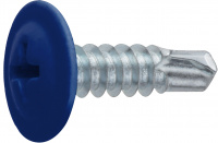 Саморез 4.2х16 мм с прессшайбой, цинк, со сверлом, RAL 5002 (50 шт в зип-локе) STARFIX
