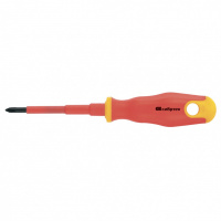 Отвертка диэлектрическая PH1 х 80 мм, CrV, до 1000 В, двухкомпонентная рукоятка Сибртех