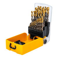 Набор сверл по металлу, 1-13 мм, Р6М5К8-TiN, Golden Tip, 25 шт Denzel