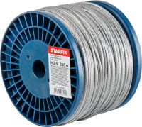 Трос стальной, оцинк. М2.5 DIN 3055 (бухта 200 м) STARFIX