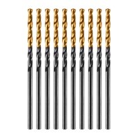 Сверло по металлу, 2 мм, HSS-Tin, Golden Tip, 10 шт. Denzel
