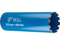 Коронка алмазная d 152мм железобетон BULL, L450мм, мокрое сверление