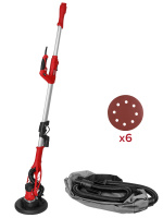 Шлифмашина для стен и потолков WORTEX LX DG 2275 в кор. с штангой, 750 Вт, 225 мм, эксц., LED