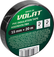 Изолента ПВХ 15ммх20м черная ВОЛАТ