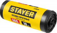 STAYER HEAVY DUTY 360 л, чёрные, 10шт, особопрочные, строительные мусорные мешки (39157-360)